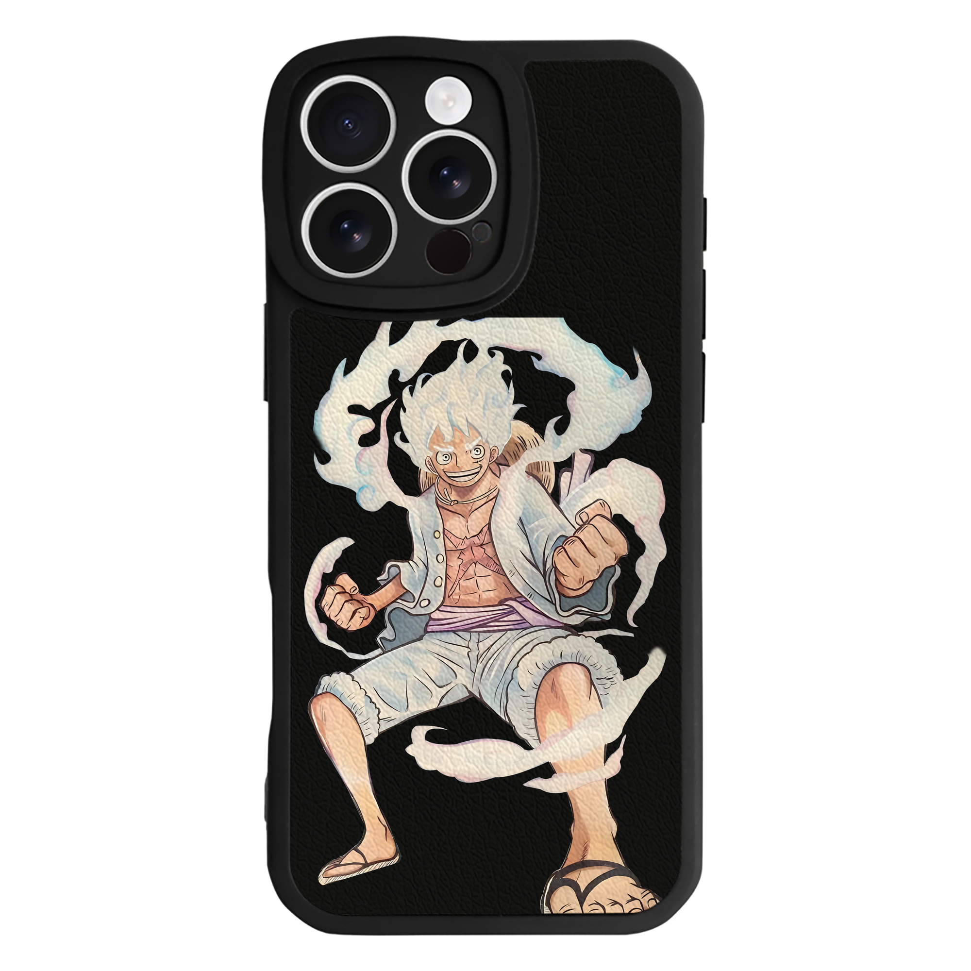 （画像用） ワンピース モンキー・D・ルフィ ONE PIECE Monkey D. Luffy 【iPhone 16シリーズ対応】シリコンスマホケース（レザー調） 材質：シリコン